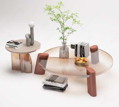 现代茶几3D模型下载